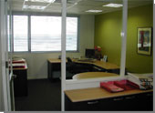 Sample completed office space showing partitioning