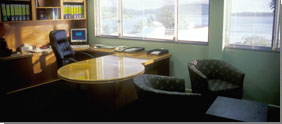 Sample completed office space showing views to Port Vila harbour